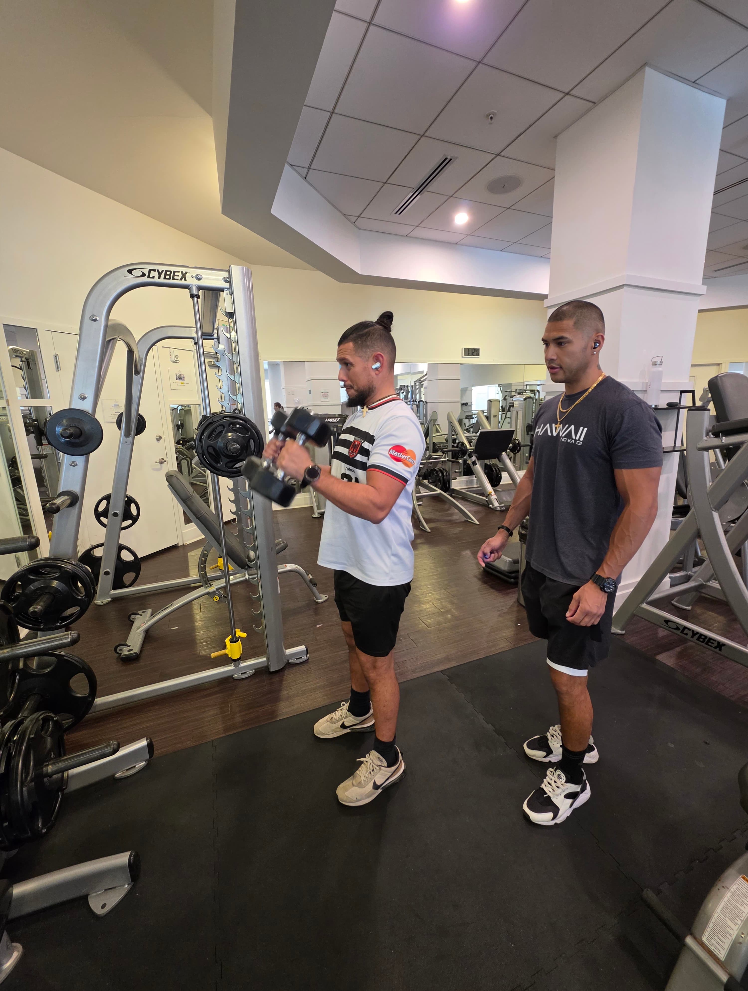 Drew Lauchengco, in the gym
